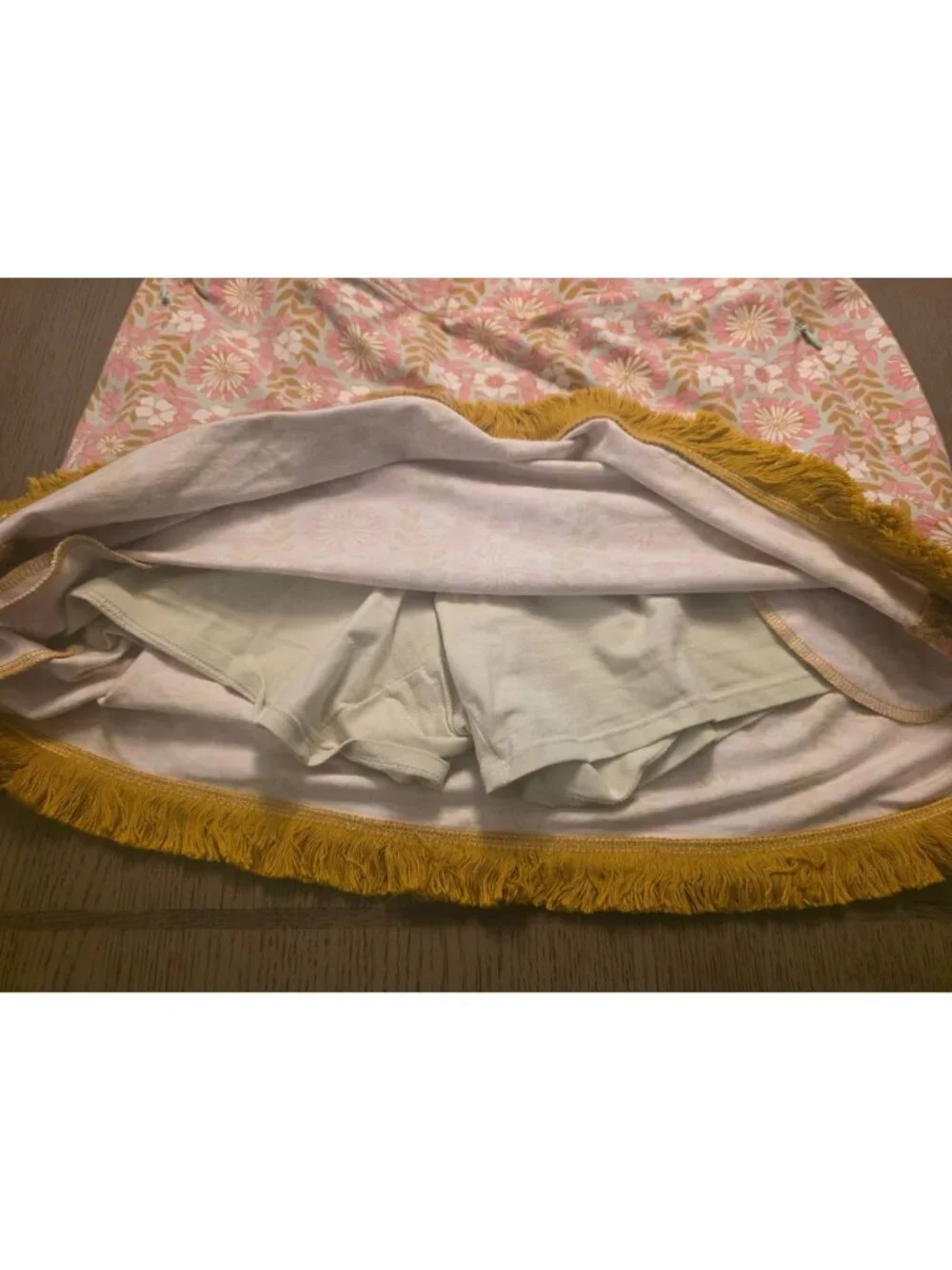 Spartino Green Fringe Pull On Cotton Blend Skorts size L - EUC
